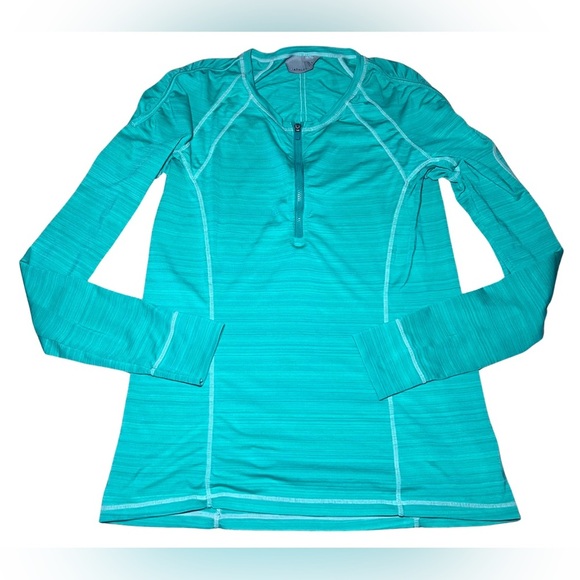 Athleta Womens Running Jacket 1/4 Zip Green Medium Pockets Athleisure Active - Picture 1 of 11